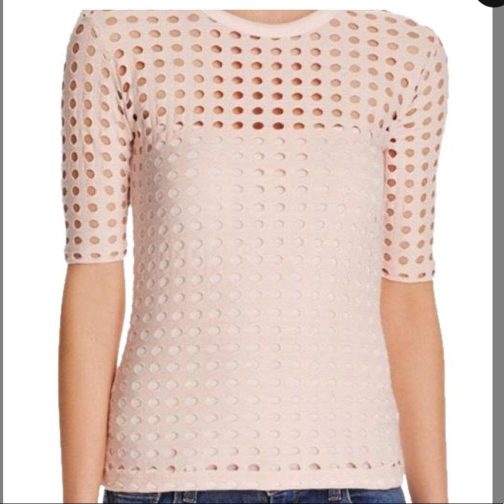 Alexander Wang Circular Hole Jacquard Top Blush